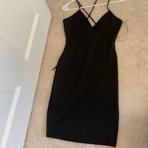 Lace up back mini dress